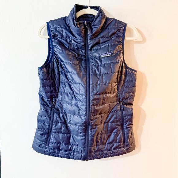 Patagonia Nano Puff Vest Jacket Classic Navy Blue Size Small Women - Picture 2 of 11